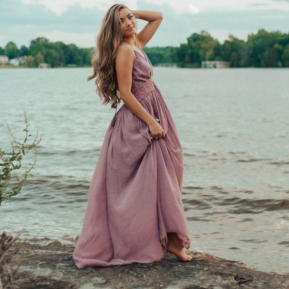 Elegant Purple Women's Dress
